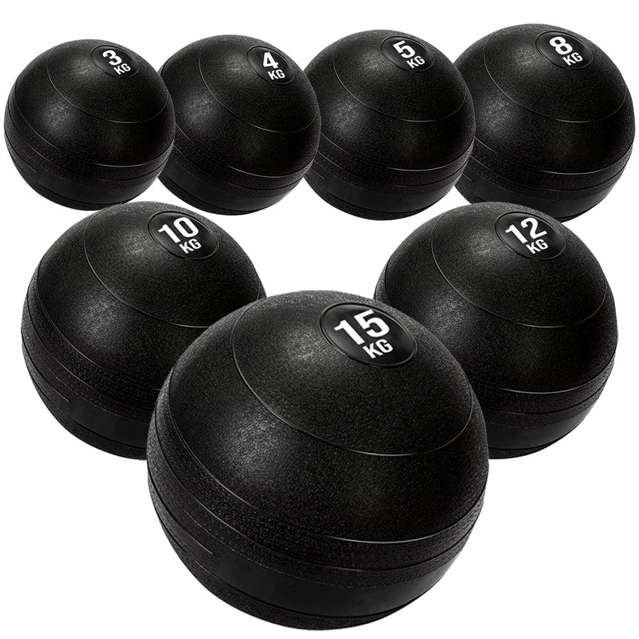 Heavy-Duty Slam Balls (3kg–25kg) – No-Bounce Rubber Medicine Balls with Textured Grip – Core Strength Training Equipment