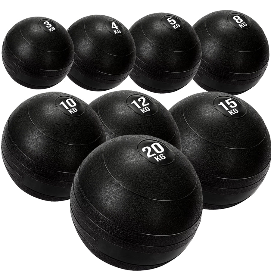 Heavy-Duty Slam Balls (3kg–25kg) – No-Bounce Rubber Medicine Balls with Textured Grip – Core Strength Training Equipment