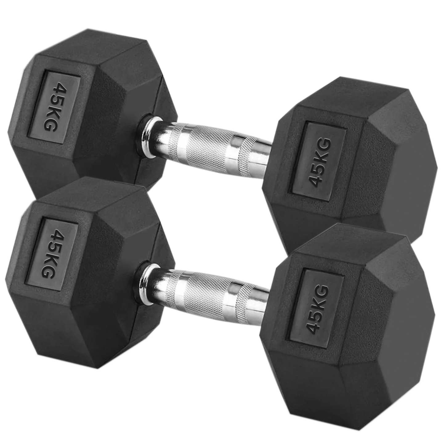 Premium Hex Dumbbells – Rubber Coated Free Weights with Anti-Roll Design, Professional-Grade for Strength Training in Home Gym Setups