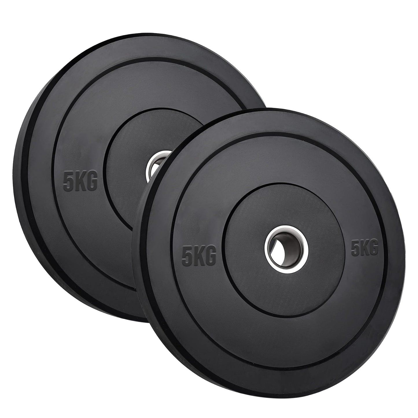 Heavy-Duty Olympic Rubber Bumper Plates, High-Density Construction for Squats, Deadlifts, Olympic Lifts