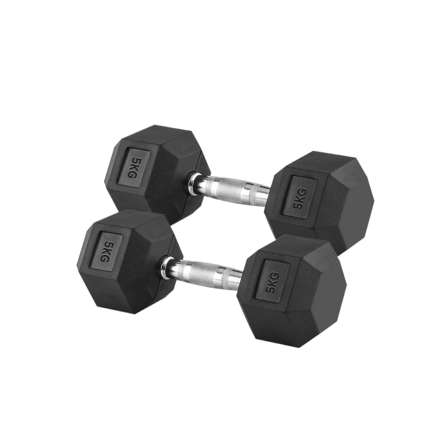 Premium Hex Dumbbells – Rubber Coated Free Weights with Anti-Roll Design, Professional-Grade for Strength Training in Home Gym Setups