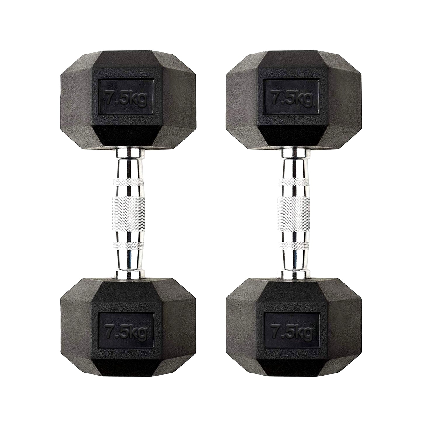 Premium Hex Dumbbells – Rubber Coated Free Weights with Anti-Roll Design, Professional-Grade for Strength Training in Home Gym Setups