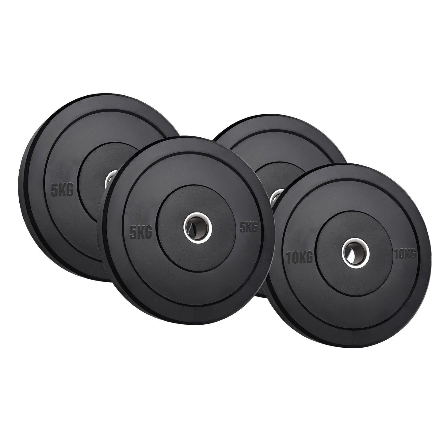 Heavy-Duty Olympic Rubber Bumper Plates, High-Density Construction for Squats, Deadlifts, Olympic Lifts