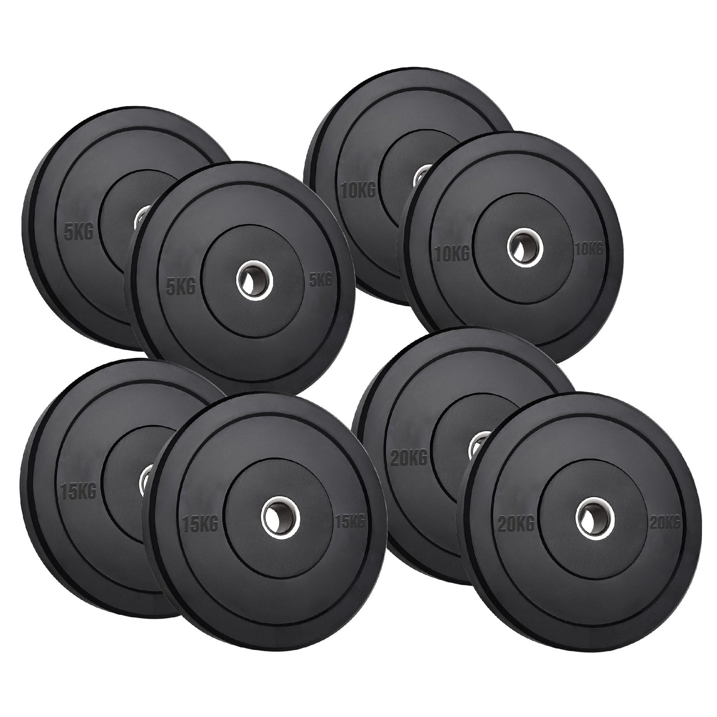 Heavy-Duty Olympic Rubber Bumper Plates, High-Density Construction for Squats, Deadlifts, Olympic Lifts
