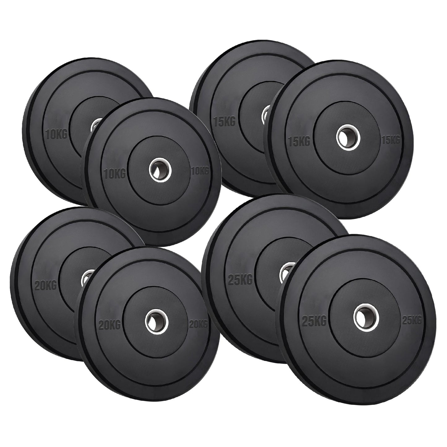 Heavy-Duty Olympic Rubber Bumper Plates, High-Density Construction for Squats, Deadlifts, Olympic Lifts