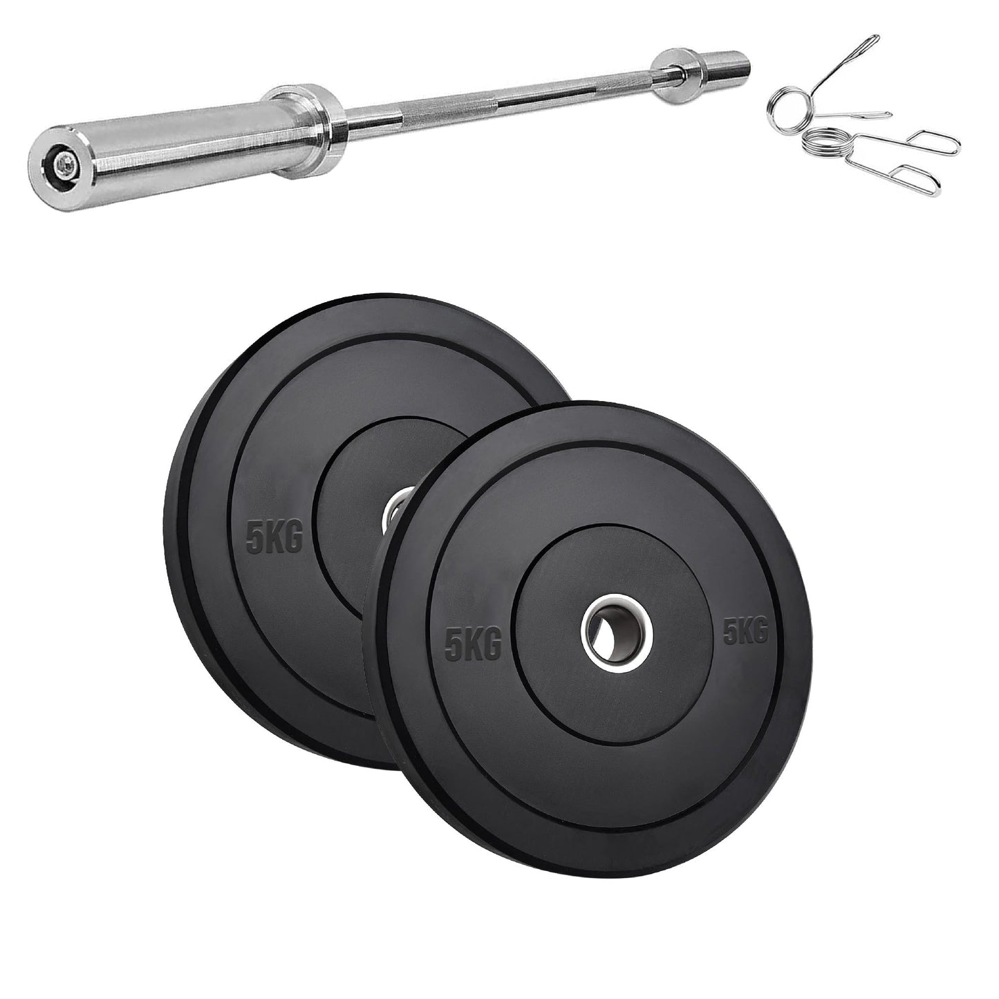 Heavy-Duty Olympic Rubber Bumper Plates, High-Density Construction for Squats, Deadlifts, Olympic Lifts