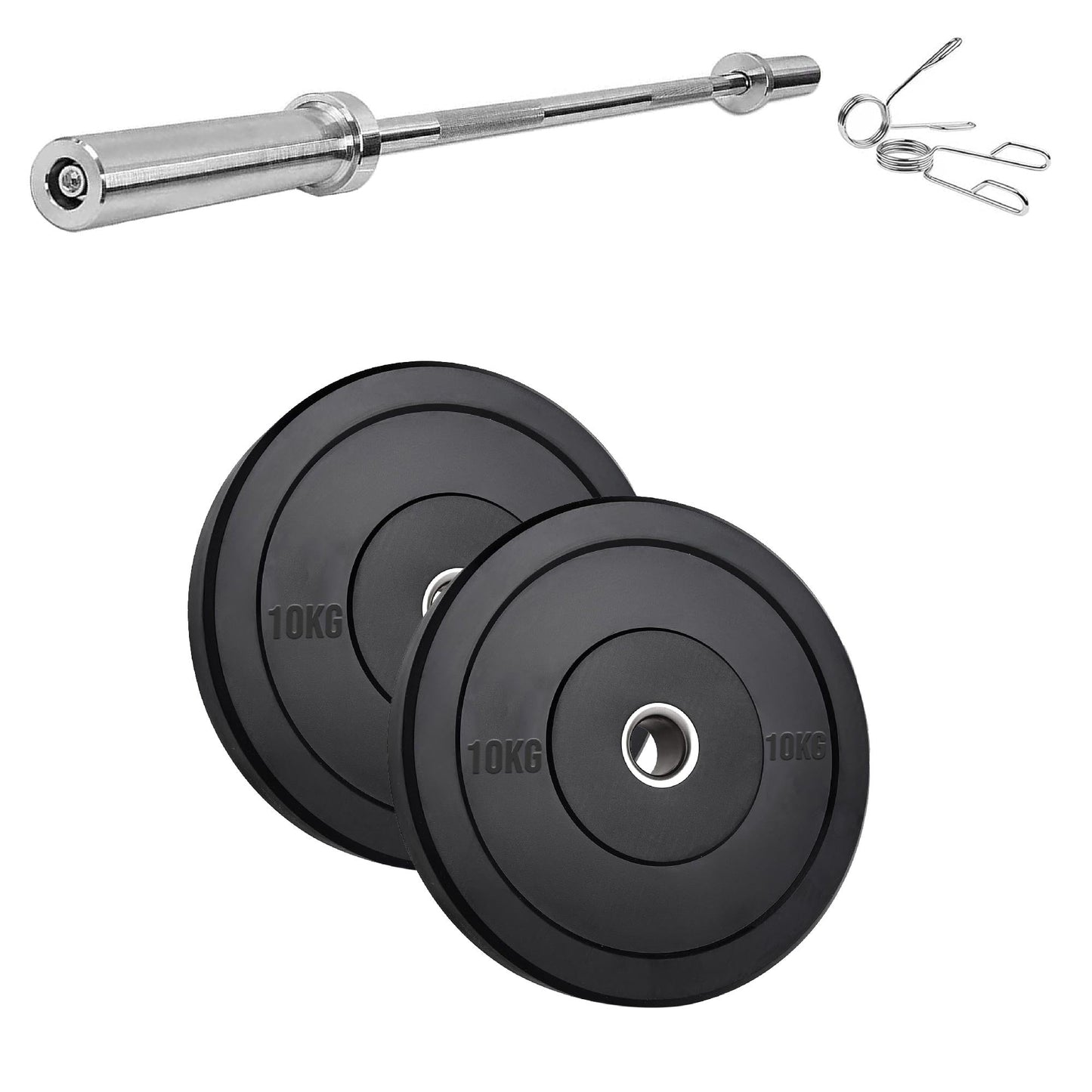 Heavy-Duty Olympic Rubber Bumper Plates, High-Density Construction for Squats, Deadlifts, Olympic Lifts