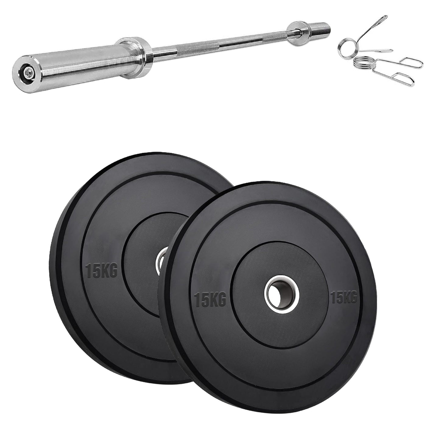 Heavy-Duty Olympic Rubber Bumper Plates, High-Density Construction for Squats, Deadlifts, Olympic Lifts