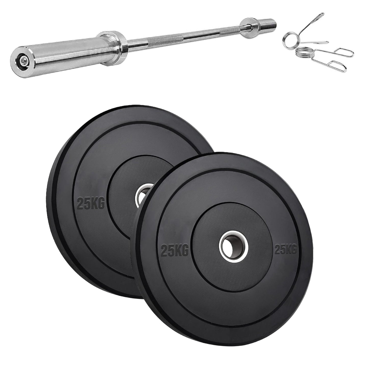 Heavy-Duty Olympic Rubber Bumper Plates, High-Density Construction for Squats, Deadlifts, Olympic Lifts