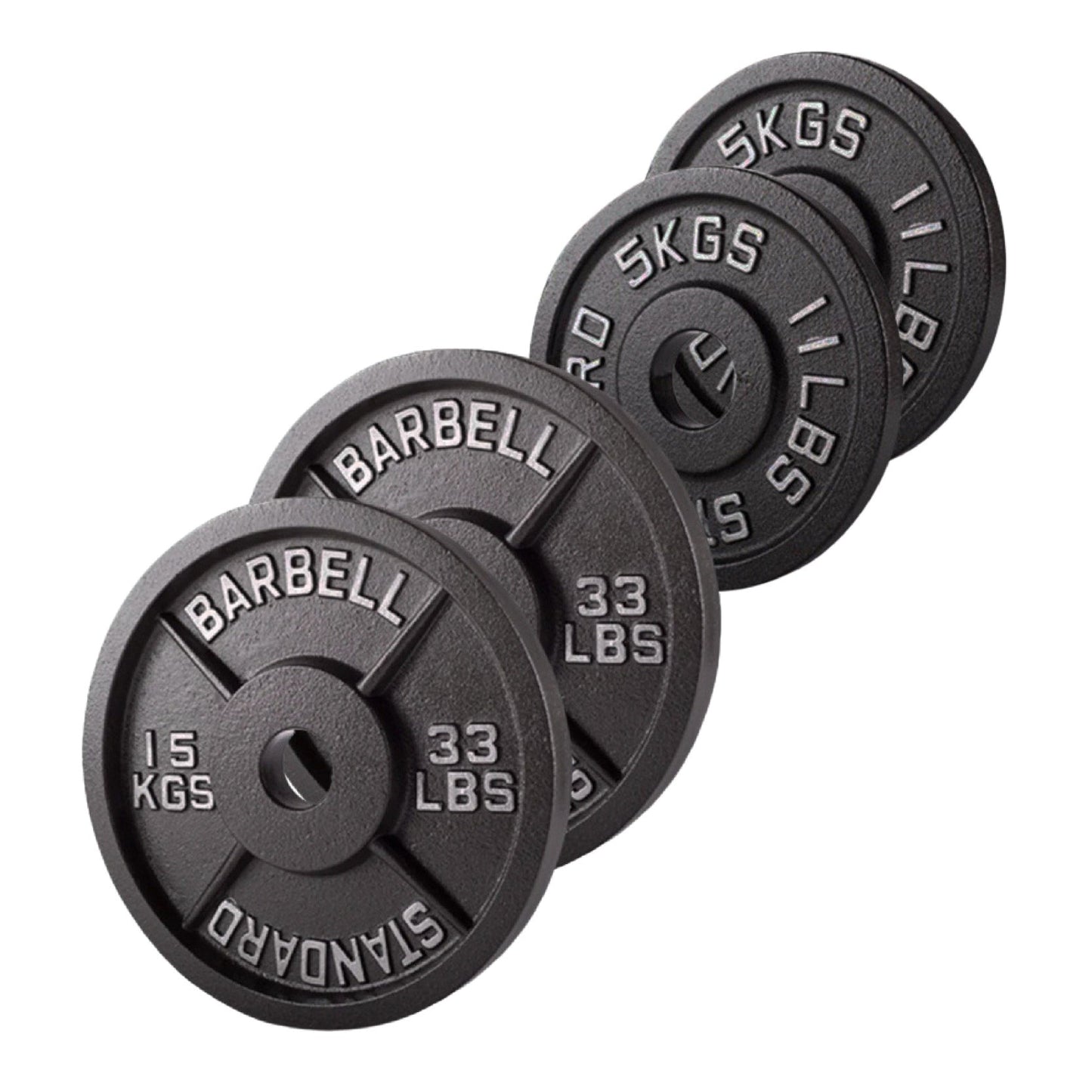 Cast Iron Weight Plates – Strength Training Discs for Home & Gym – Multiple Sizes – Fits Barbells & Dumbbells – Professional Grade