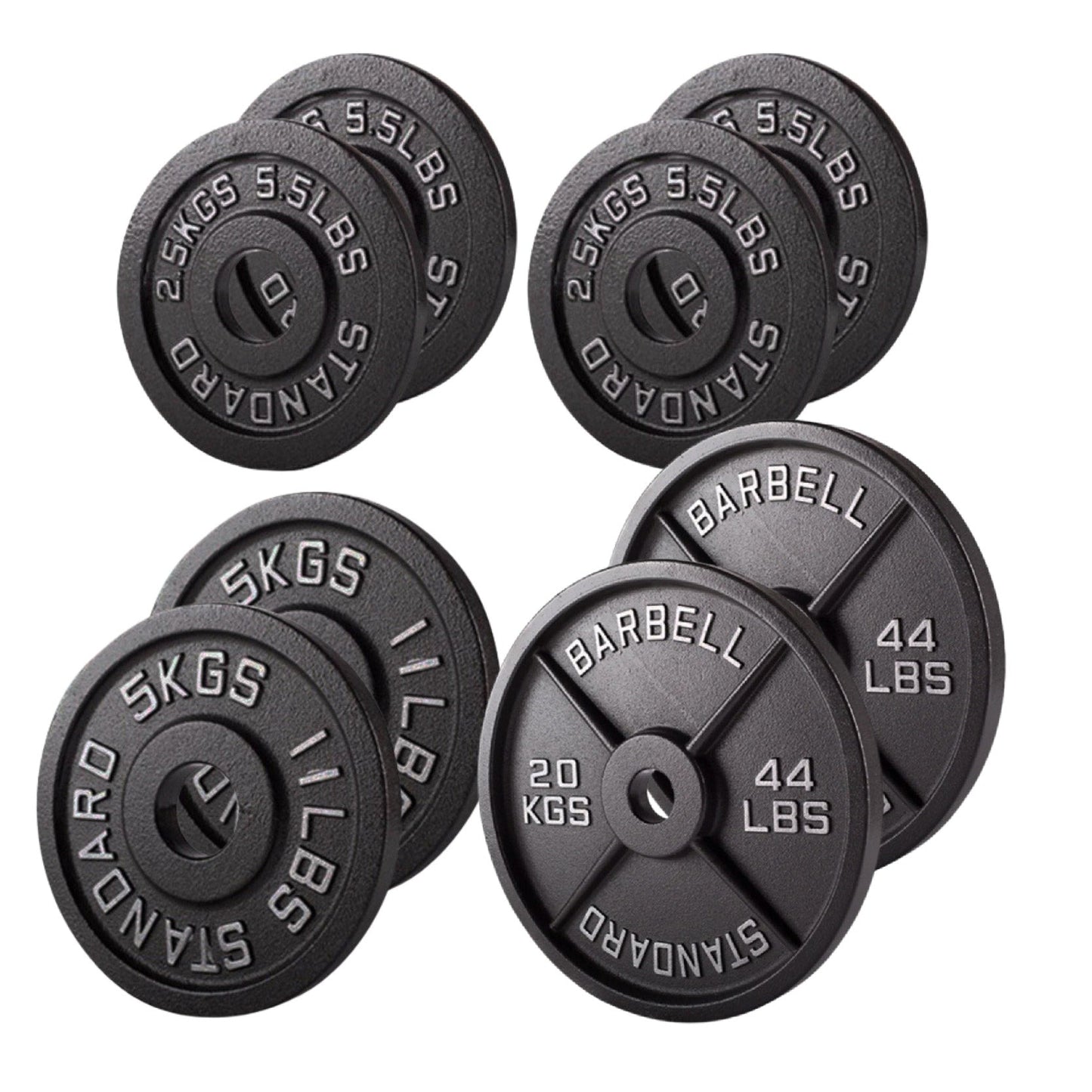 Cast Iron Weight Plates – Strength Training Discs for Home & Gym – Multiple Sizes – Fits Barbells & Dumbbells – Professional Grade