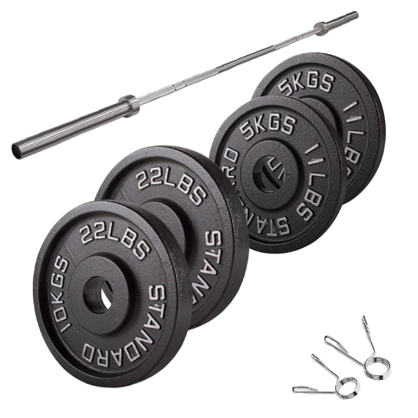 Cast Iron Weight Plates – Strength Training Discs for Home & Gym – Multiple Sizes – Fits Barbells & Dumbbells – Professional Grade