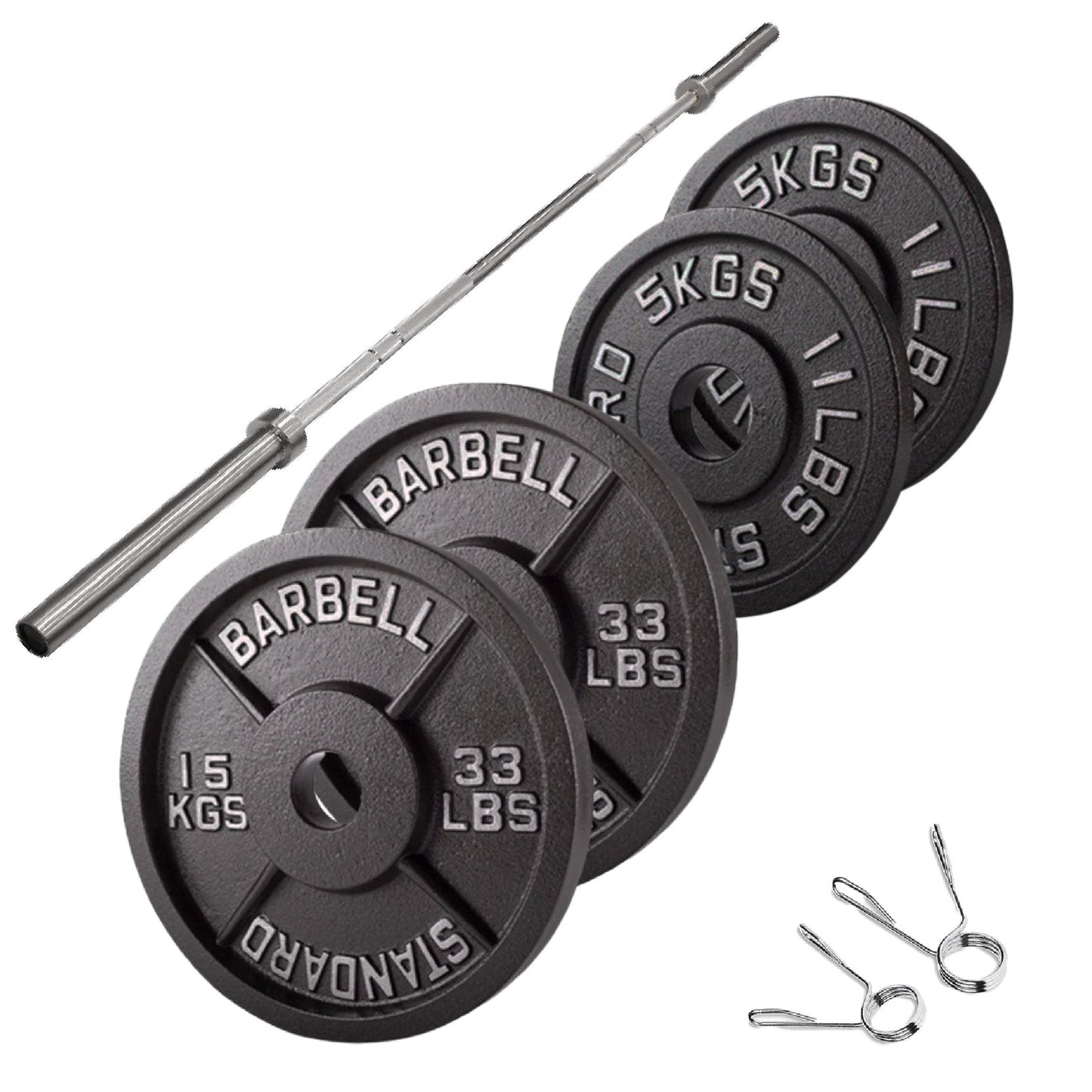 Cast Iron Weight Plates – Strength Training Discs for Home & Gym – Multiple Sizes – Fits Barbells & Dumbbells – Professional Grade