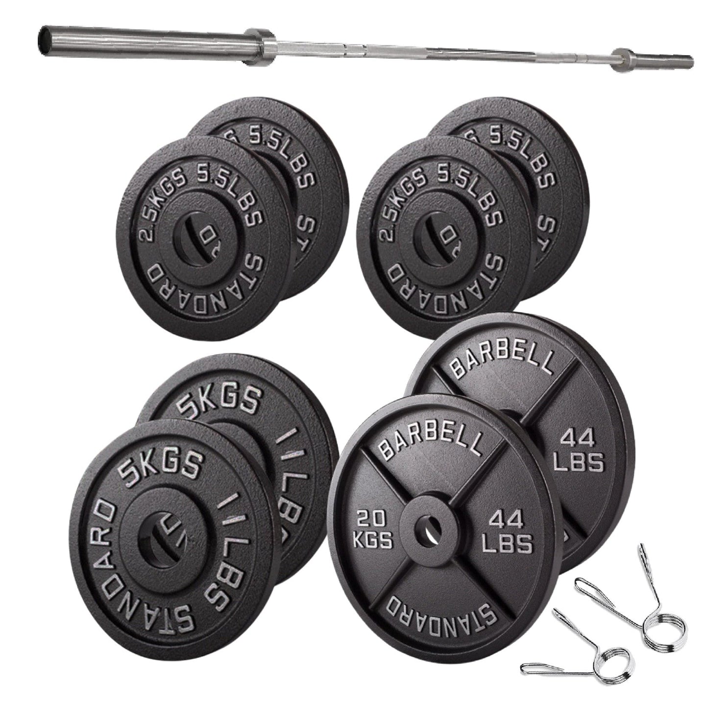 Cast Iron Weight Plates – Strength Training Discs for Home & Gym – Multiple Sizes – Fits Barbells & Dumbbells – Professional Grade