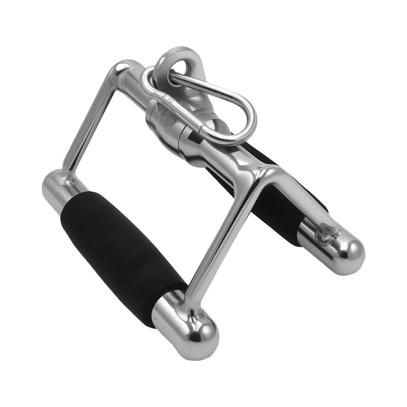 Cable Machine Attachments for Home Gym | Tricep Rope, V Bar, Curl & Lat Pull Down Bars | Heavy Duty Steel Grips with Carabiner Clips for Multi Gym Training