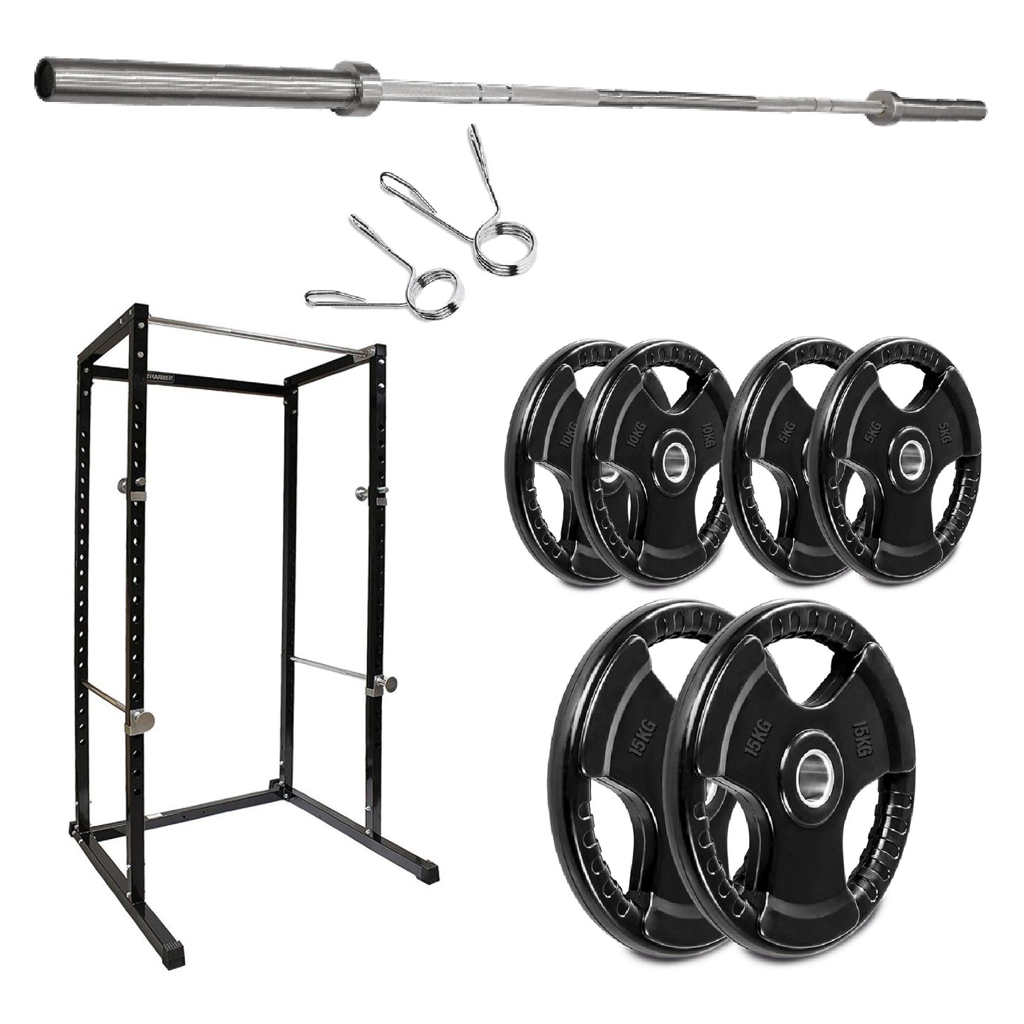 G100 Heavy-Duty Power Rack – Reinforced Steel Strength Station with Pull-Up Bar – Spacious, Customisable Design for Compound Lifts