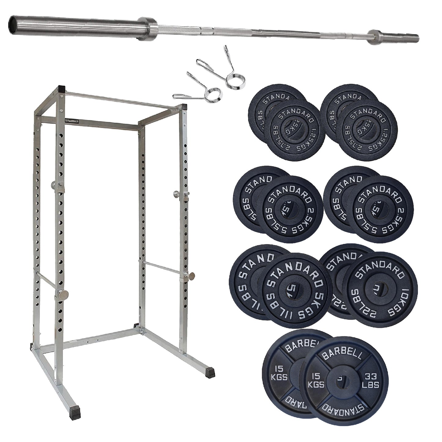 G100 Heavy-Duty Power Rack – Reinforced Steel Strength Station with Pull-Up Bar – Spacious, Customisable Design for Compound Lifts