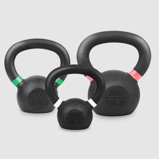 Cast Iron Kettlebells – Solid Build with Smooth Wide Handle – Multiple Weights for Full-Body Functional & Strength Training