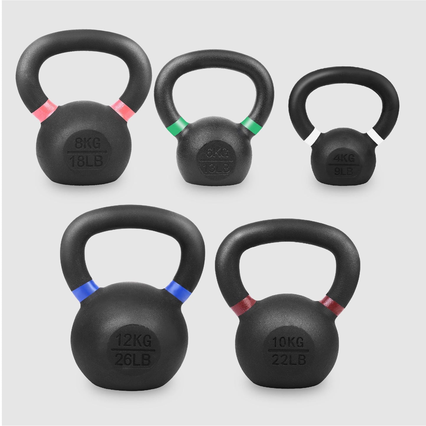 Cast Iron Kettlebells – Solid Build with Smooth Wide Handle – Multiple Weights for Full-Body Functional & Strength Training