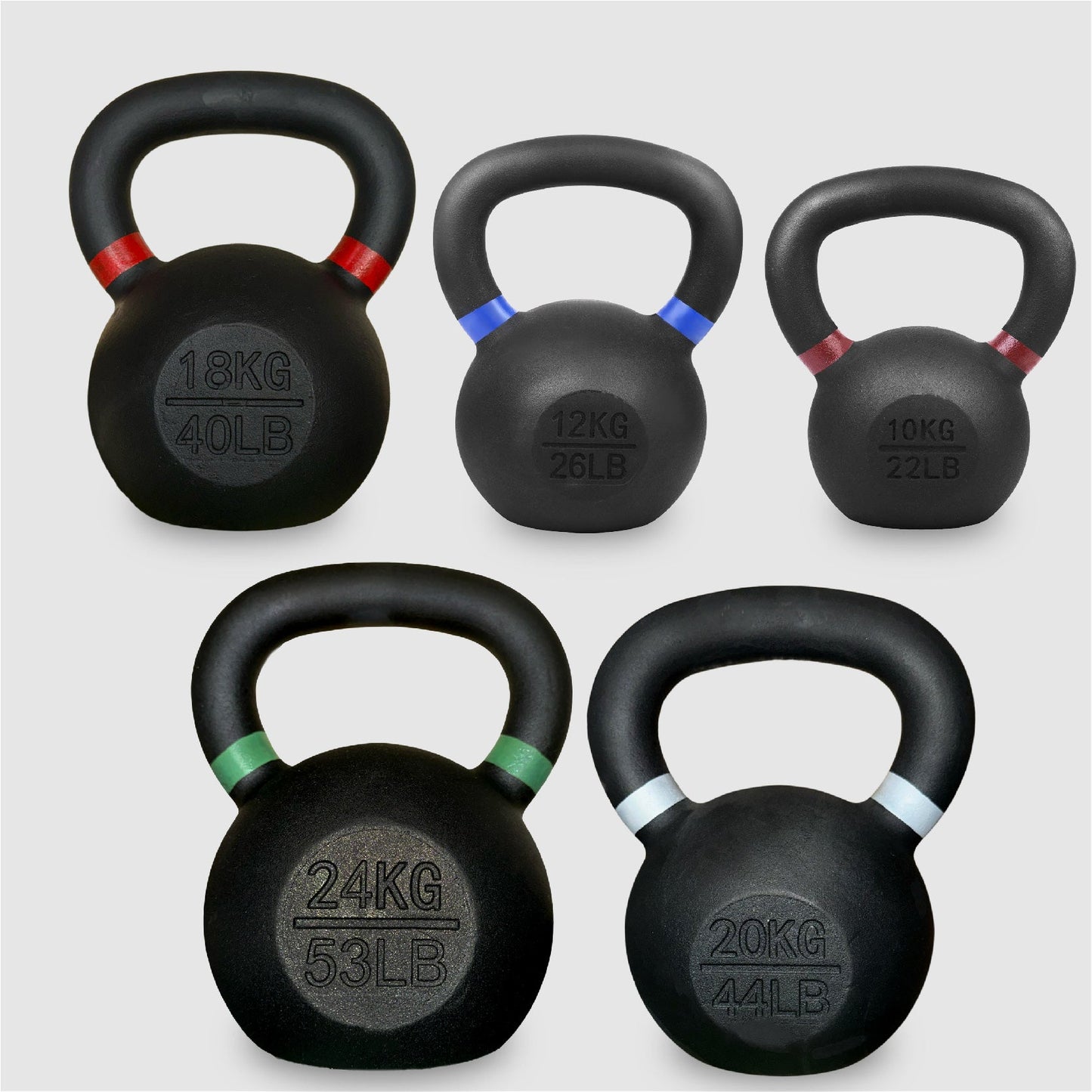 Cast Iron Kettlebells – Solid Build with Smooth Wide Handle – Multiple Weights for Full-Body Functional & Strength Training