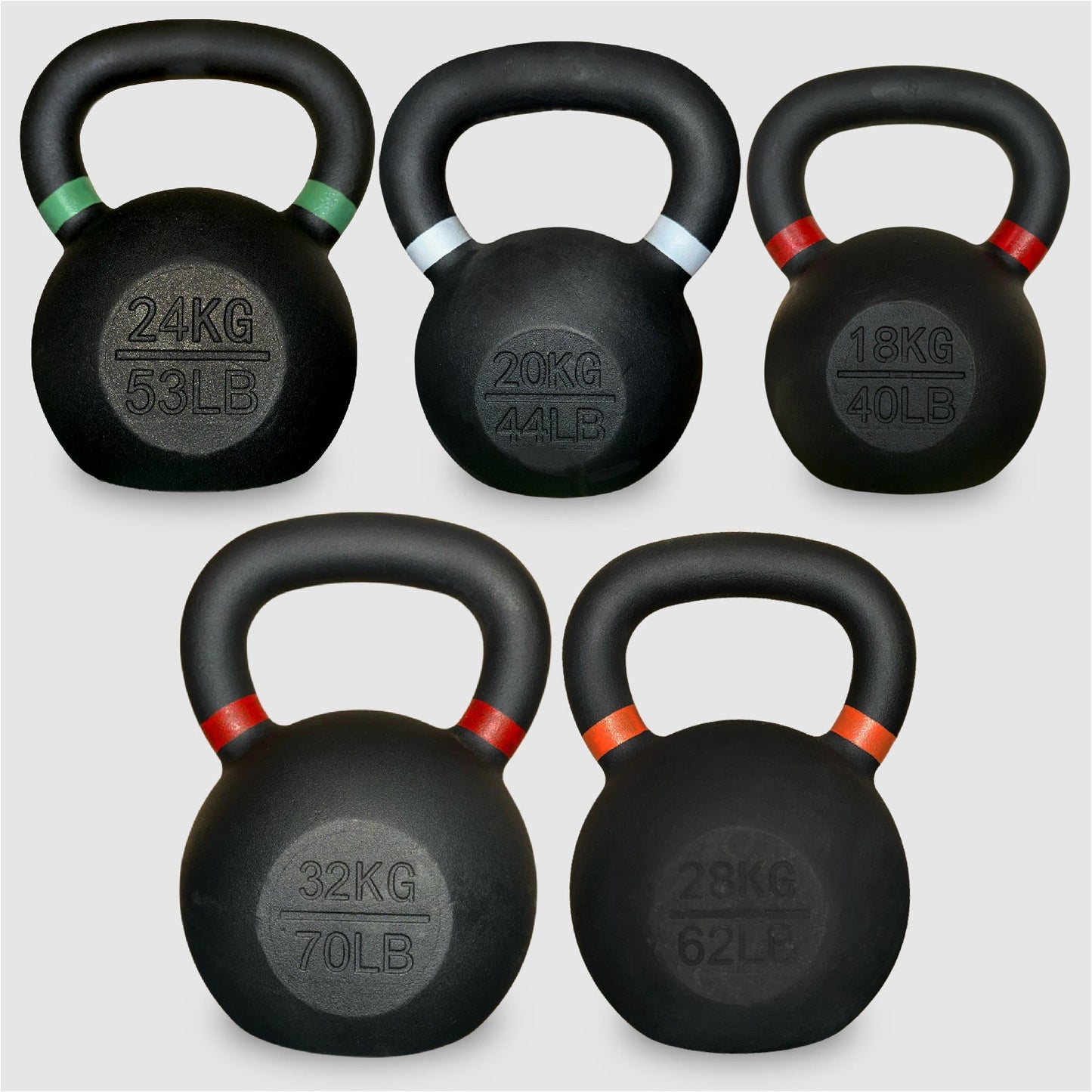 Cast Iron Kettlebells – Solid Build with Smooth Wide Handle – Multiple Weights for Full-Body Functional & Strength Training