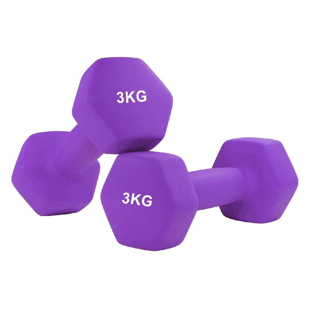 Anti-Roll Neoprene Dumbbells – Non-Slip Hex Design with Soft Grip – Home Workout Weights for Full Body Training – Singles, Pairs & Sets
