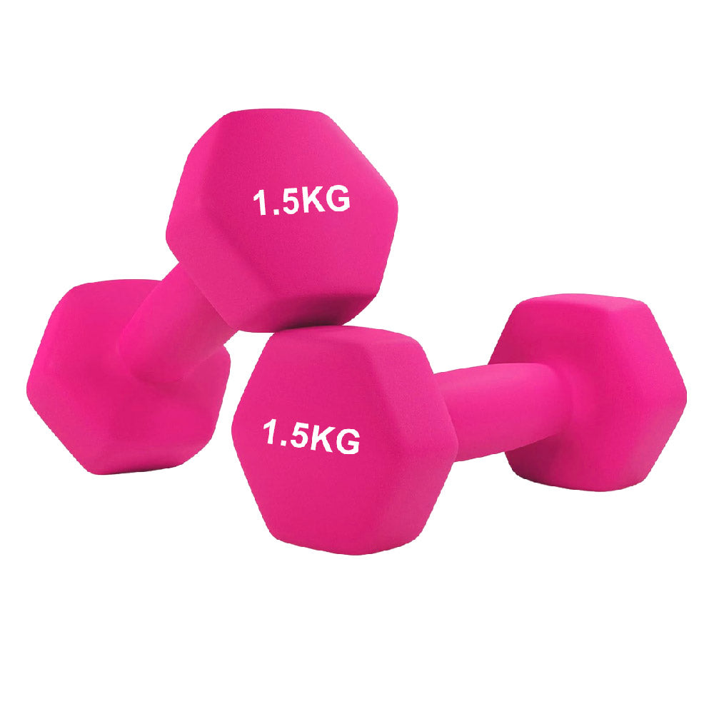Anti-Roll Neoprene Dumbbells – Non-Slip Hex Design with Soft Grip – Home Workout Weights for Full Body Training – Singles, Pairs & Sets