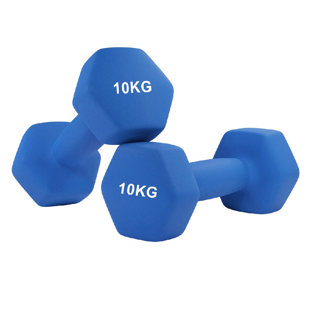 Anti-Roll Neoprene Dumbbells – Non-Slip Hex Design with Soft Grip – Home Workout Weights for Full Body Training – Singles, Pairs & Sets
