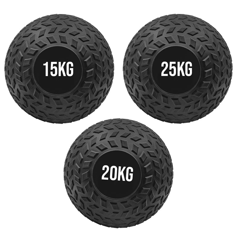 Treaded Slam Balls – Heavy-Duty, No-Bounce Rubber for Power, Core & Cardio – Textured Grip Medicine Balls in Multiple Weights