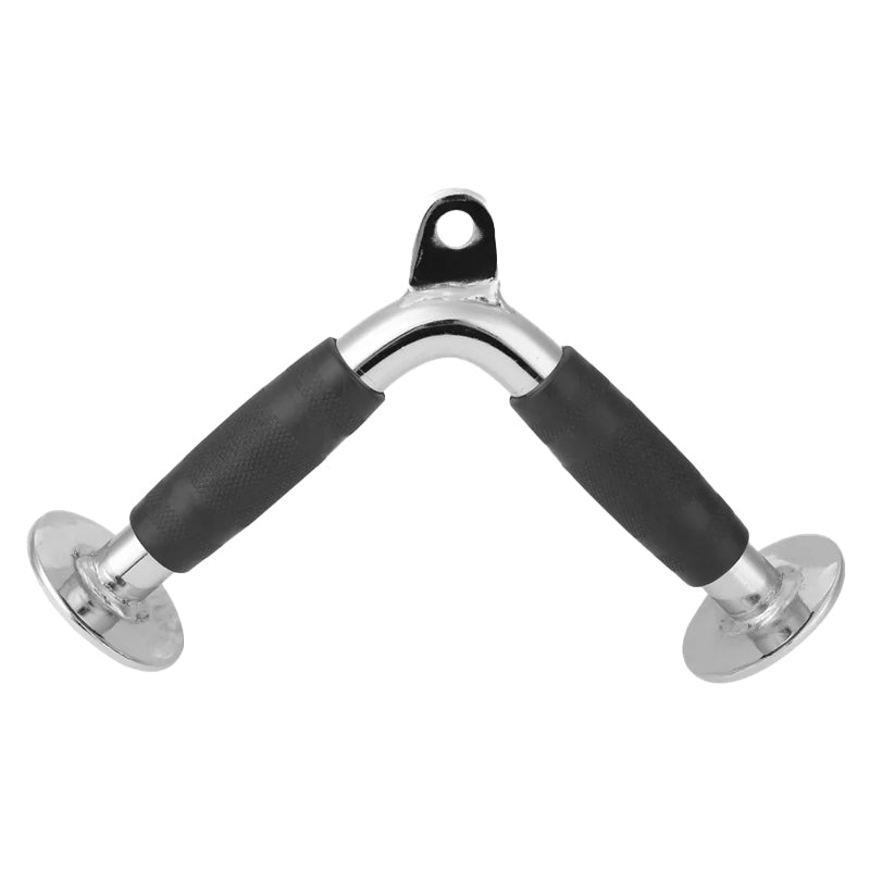 Cable Machine Attachments for Home Gym | Tricep Rope, V Bar, Curl & Lat Pull Down Bars | Heavy Duty Steel Grips with Carabiner Clips for Multi Gym Training