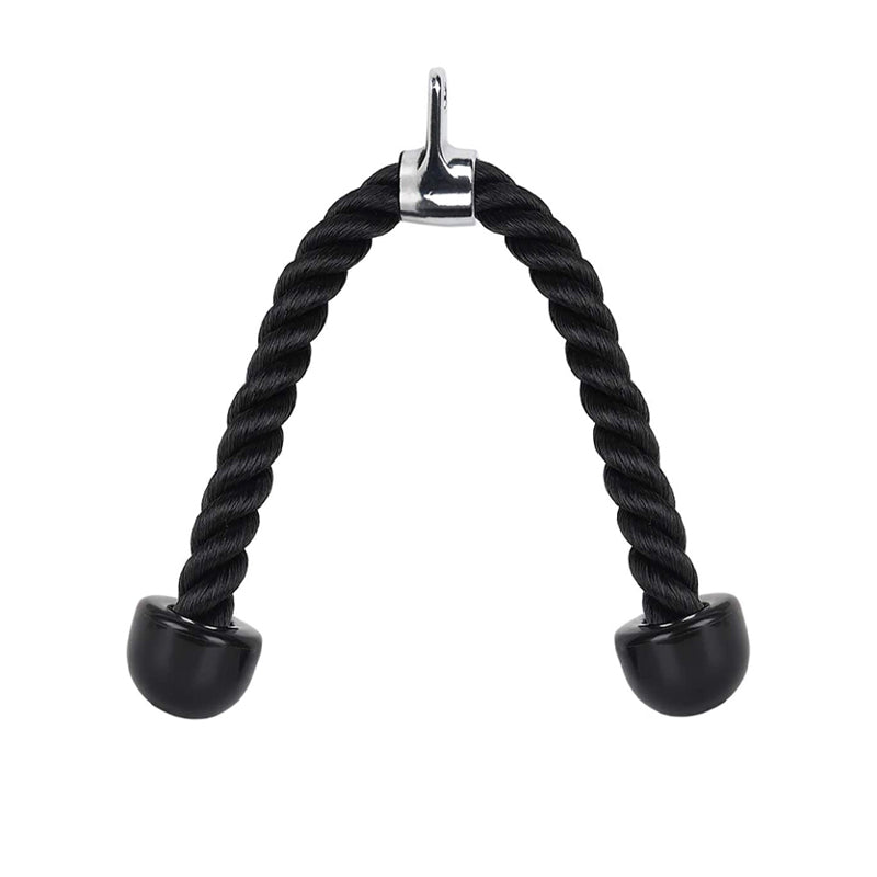 Cable Machine Attachments for Home Gym | Tricep Rope, V Bar, Curl & Lat Pull Down Bars | Heavy Duty Steel Grips with Carabiner Clips for Multi Gym Training