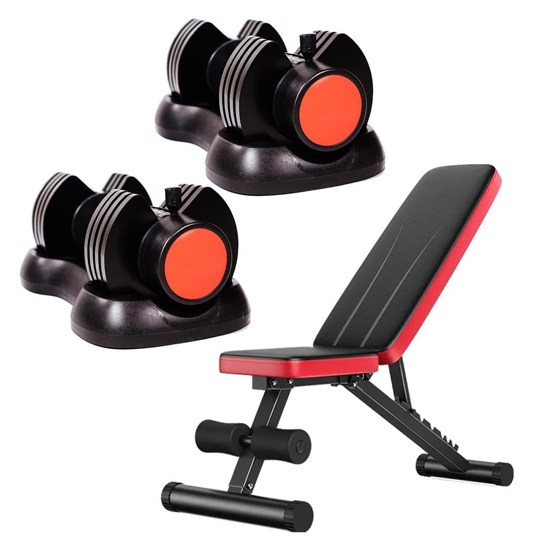 12.5kg Adjustable Dumbbell – 5-in-1 Weight Set | Quick Dial Adjustable from 2.5kg to 12.5kg | Compact Dumbbell with Safety Lock for Home Gym & Full-Body Training