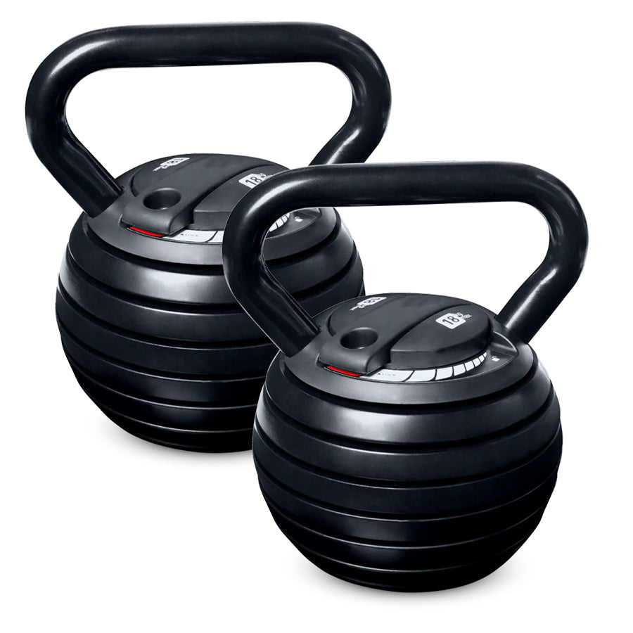7-in-1 Adjustable Kettlebell (3.4kg–18kg) – Quick-Change Cast Iron Weight for Full-Body Workouts – Space-Saving Home Gym Essential