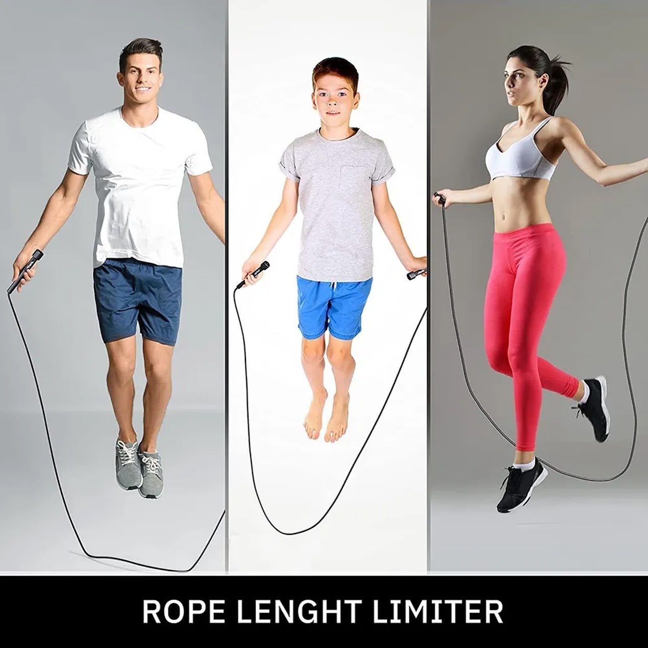 PVC Adjustable Skipping Rope – Tangle-Free Speed Jump Rope with Non-Slip Handles | Ideal for Cardio, Boxing, MMA, HIIT, and Home Fitness Workouts for Men, Women & Kids