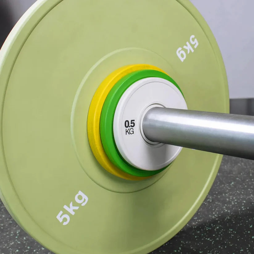 Color Coded Olympic Bumper Plate, Fractional Weight Plates for Cross Training & Strength Workouts, Durable Rubber Construction, Easy ID for Home Gym
