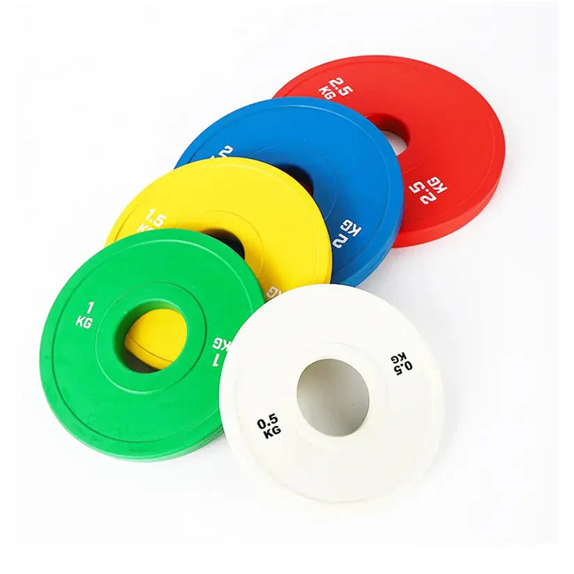 Color Coded Olympic Bumper Plate, Fractional Weight Plates for Cross Training & Strength Workouts, Durable Rubber Construction, Easy ID for Home Gym