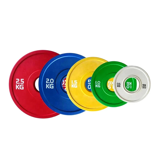 Color Coded Olympic Bumper Plate, Fractional Weight Plates for Cross Training & Strength Workouts, Durable Rubber Construction, Easy ID for Home Gym