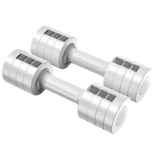 Adjustable Dumbbell Pair – 3-in-1 Free Weights Set | 2.5kg–10kg Per Hand | Non-Slip Grip, Compact Design for Strength Training & Home Fitness Workouts