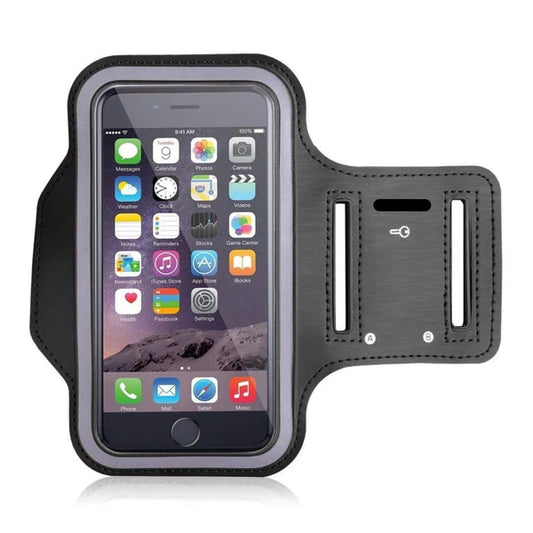 Sports Armband Phone Holder – Sweat-Resistant, Touchscreen Sleeve with Card Slot – Adjustable Fit for iPhone & Samsung