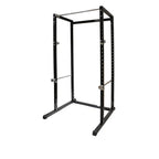 Black power rack on a white background