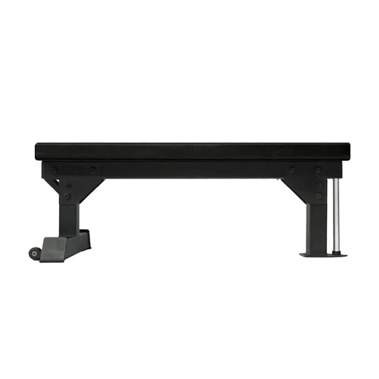 Commercial Flat Weight Bench – 300kg Capacity Solid Steel Fitness Bench | Heavy-Duty Padded Upper Body Training Bench with Rear Wheels for Home & Gym Press Workouts