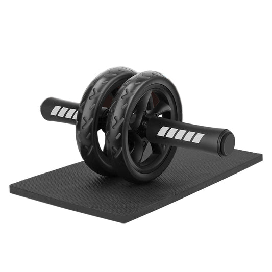 Double-Wheel Ab Roller with Rebound Design – Silent Non-Slip Wheels, Adjustable Band & Knee Pad – Core Trainer for Home Workouts