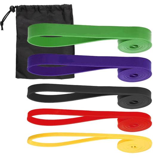 Resistance Bands Set – 5-Level Pull-Up & Strength Training Kit with Light to Extra-Heavy Latex Bands