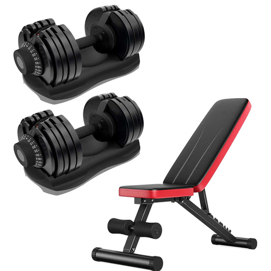 32.5kg Adjustable Dumbbell – 12-in-1 | Quick Select Free Weight from 5kg to 32.5kg | Single Dumbbell with Dial System for Home Gym Strength & Full-Body Training