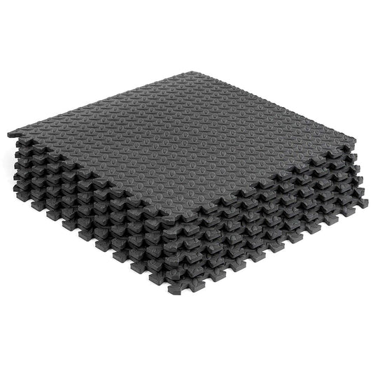 Interlocking Puzzle Exercise Mat – 10mm EVA Foam Tiles, Shock-Absorbing & Non-Slip – Waterproof Home Gym Floor Protection