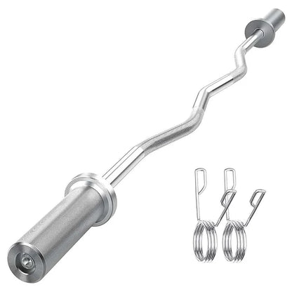 Olympic EZ Curl Bar 47" – Heavy-Duty Strength Training Barbell for Home & Commercial Gyms – Premium Fitness Equipment