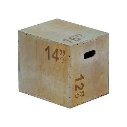 3-in-1 Wooden Plyo Box – Versatile Heights for Box Jumps, Step-Ups & Core Workouts – Non-Slip, High-Capacity Design
