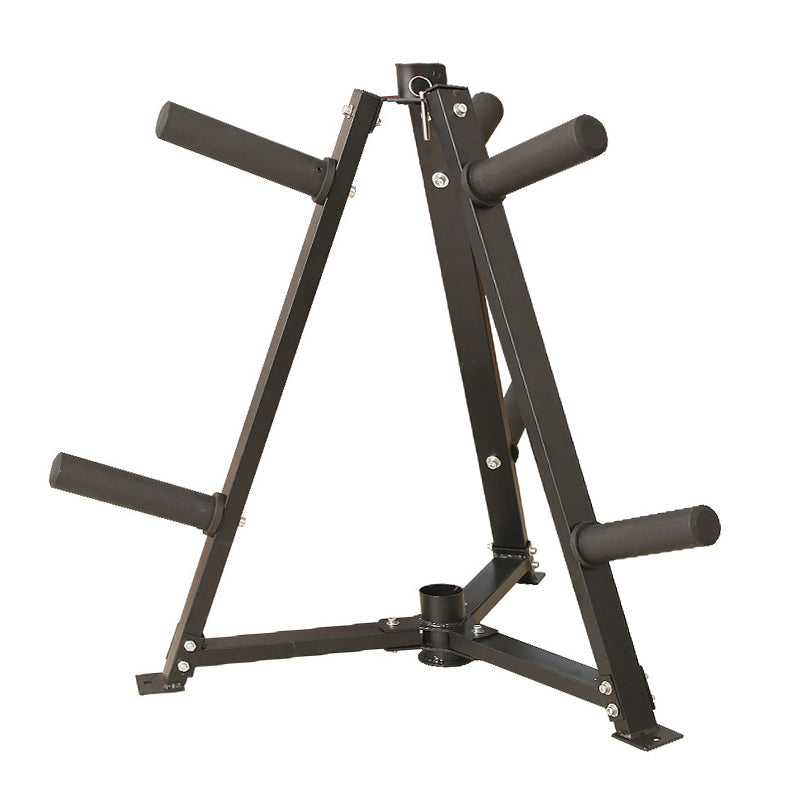 Vertical Weight & Dumbbell Rack – 300kg Capacity with 6 Clamps – Space-Saving Steel Organizer for 5cm Olympic Plates