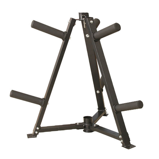 Vertical Weight & Dumbbell Rack – 300kg Capacity with 6 Clamps – Space-Saving Steel Organizer for 5cm Olympic Plates