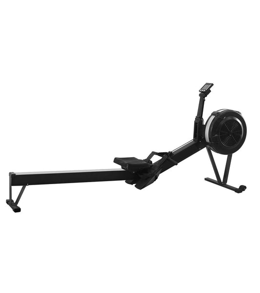 Rowing Machine for Home Use – 10-Level Adjustable Air Resistance Rower with Ergonomic Seat, Aluminum Slide Rail & LCD Display for Cardio & Full-B